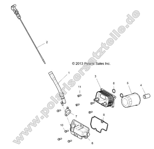 ENGINE, DIPSTICK AND OIL FILTER