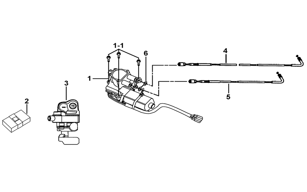 Stellmotor, Schalter & Kontrolleinheit Getriebe vo. Stellmotor, Schalter & Kontrolleinheit Getriebe vo.