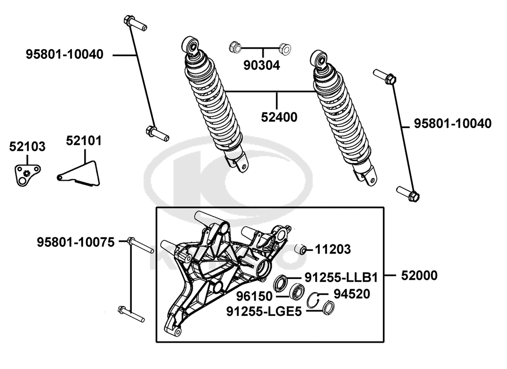 Stoßdämpfer hinten & Schwingarm