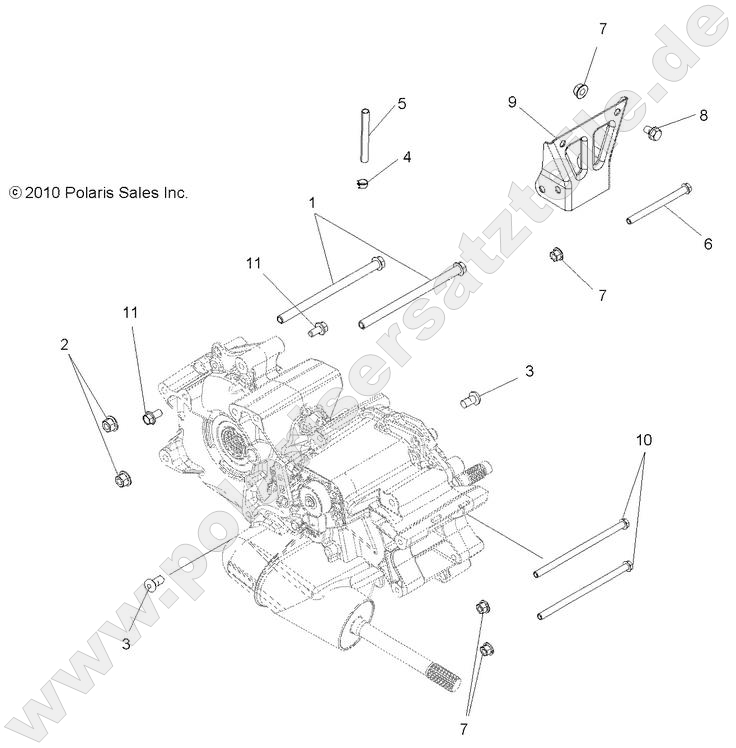 DRIVE TRAIN, MAIN GEARCASE MOUNTING
