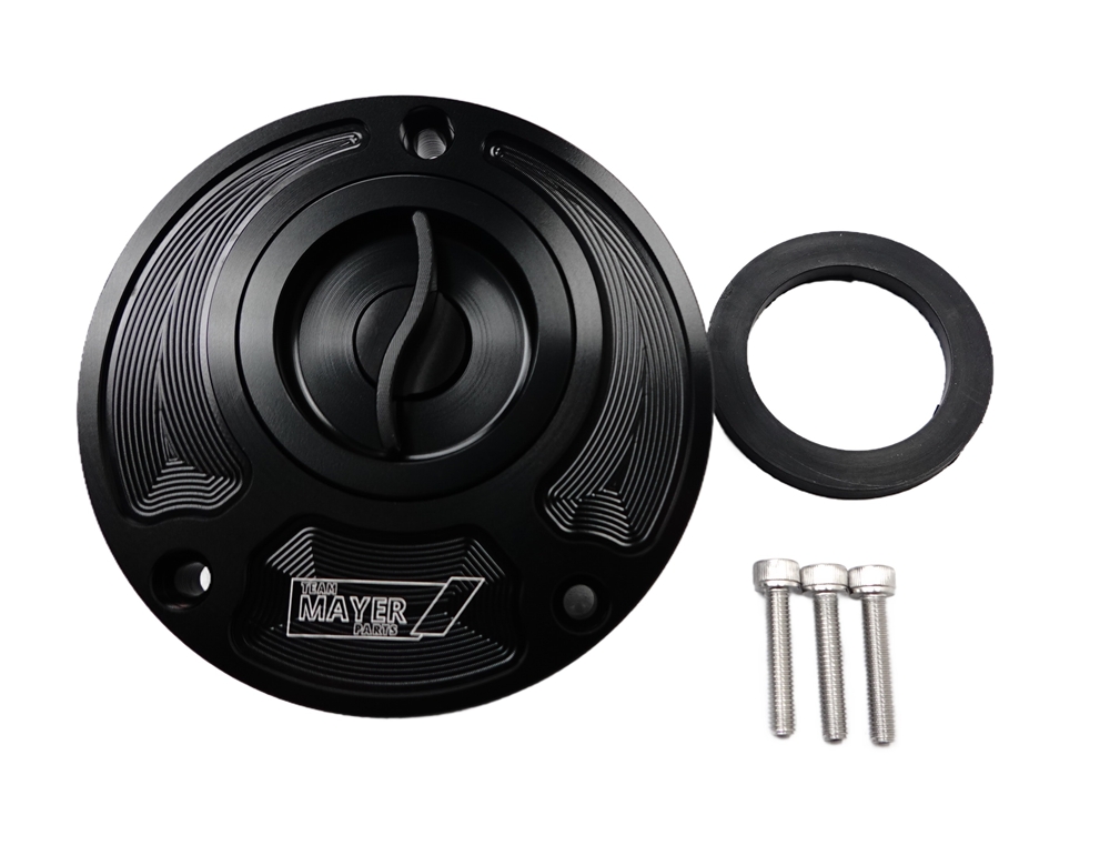 TMP Racing Tankdeckel schwarz 3 Loch Verschraubung - Yamaha