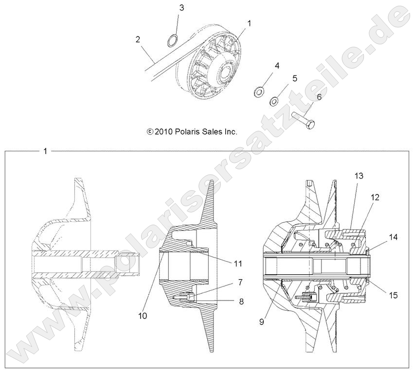 DRIVE TRAIN, SECONDARY CLUTCH DRIVE TRAIN, SECONDARY CLUTCH