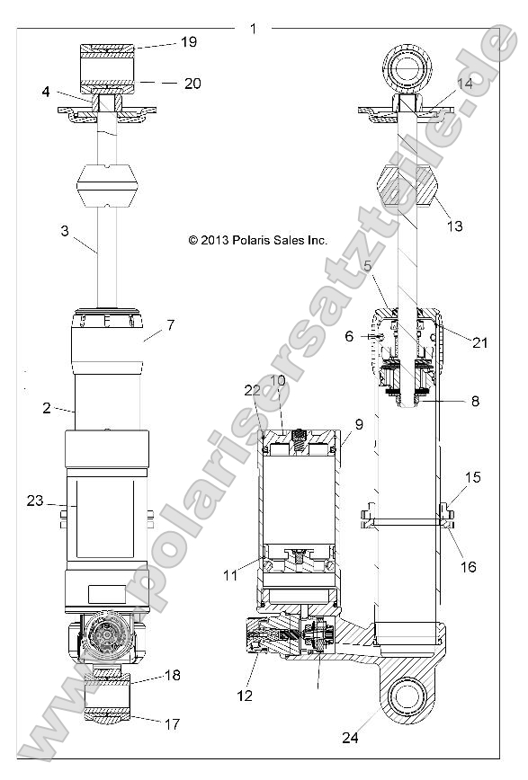 Suspension, Shock, Front (49ATVSHOCKFRT7044135)