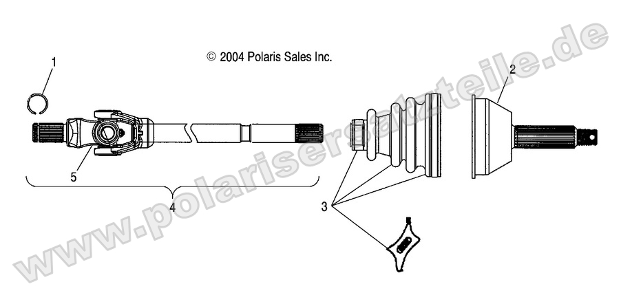 FRONT DRIVE SHAFT 6x6