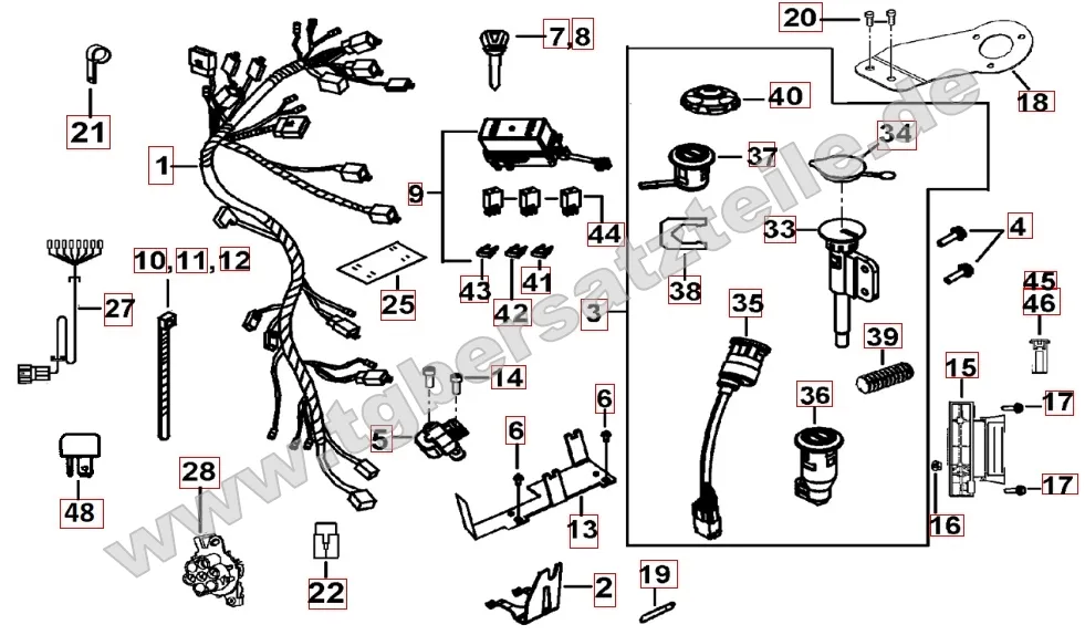 Kabelbaum - Schlosssatz