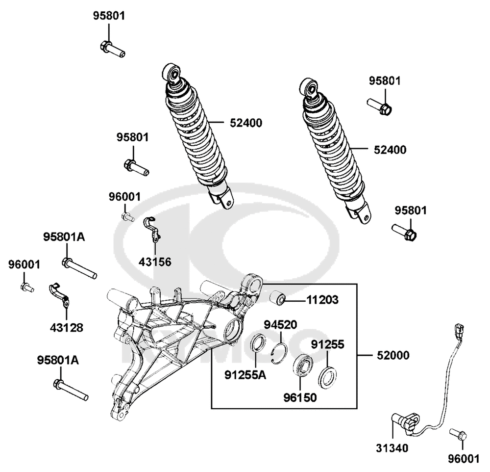 Stoßdämpfer hinten & Schwingarm Stoßdämpfer hinten & Schwingarm