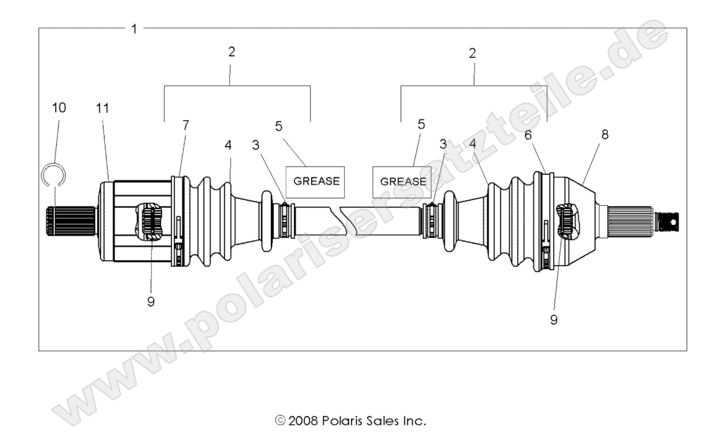 DRIVE TRAIN, FRONT HALF SHAFT DRIVE TRAIN, FRONT HALF SHAFT