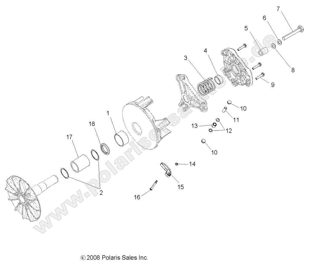 Drive Train, Primary Clutch Drive Train, Primary Clutch