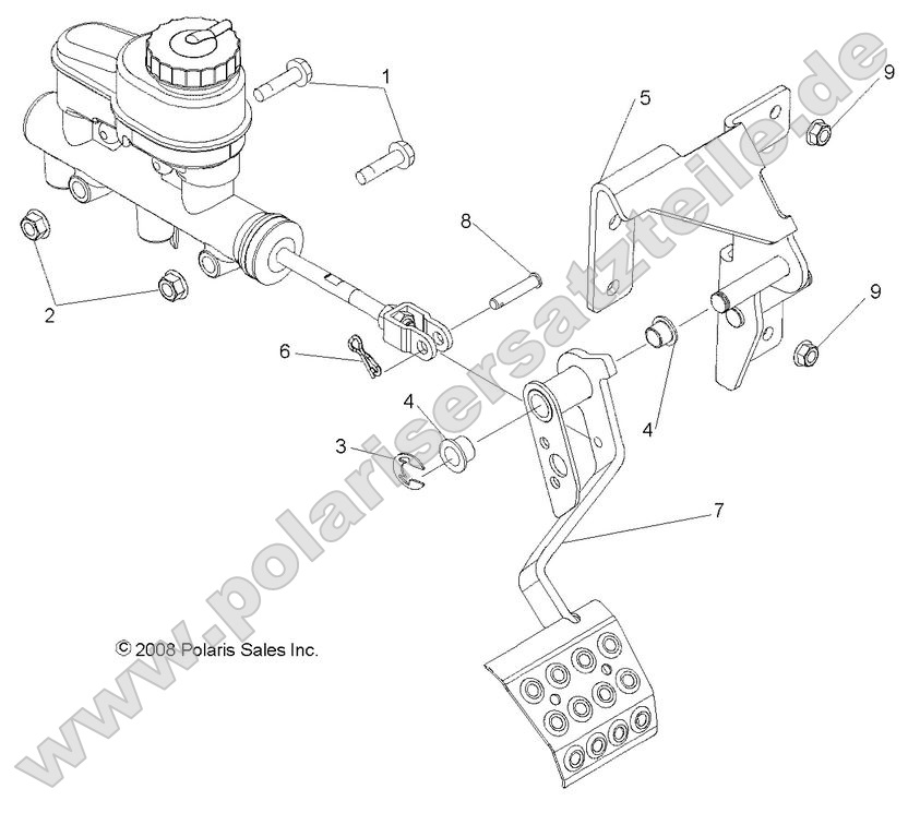 Brakes, Pedal and Master Cylinder Mounting