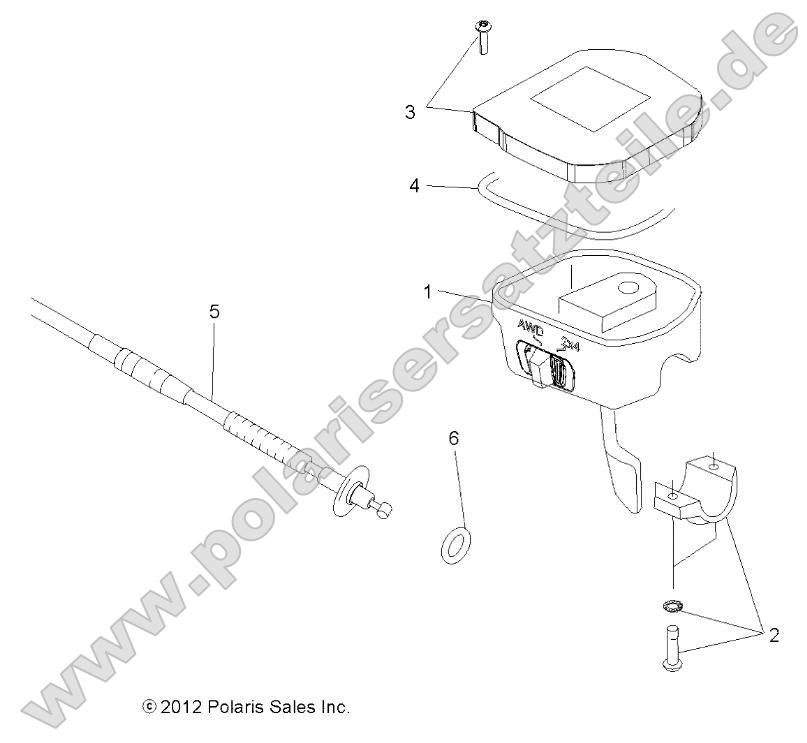 Steering, Controls, Throttle Asm. and Cable