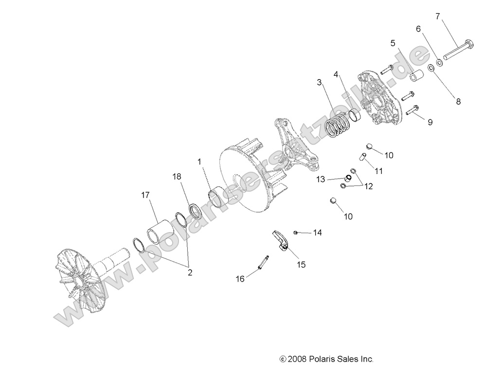 DRIVE TRAIN, PRIMARY CLUTCH DRIVE TRAIN, PRIMARY CLUTCH