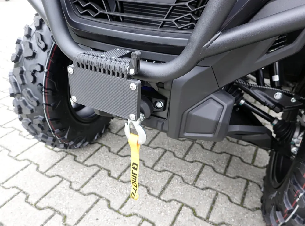 TMP Kennzeichenhalter vorne / Nummernschildhalterung klappbar - QJ Motor SFA 600 / 1000 Highland