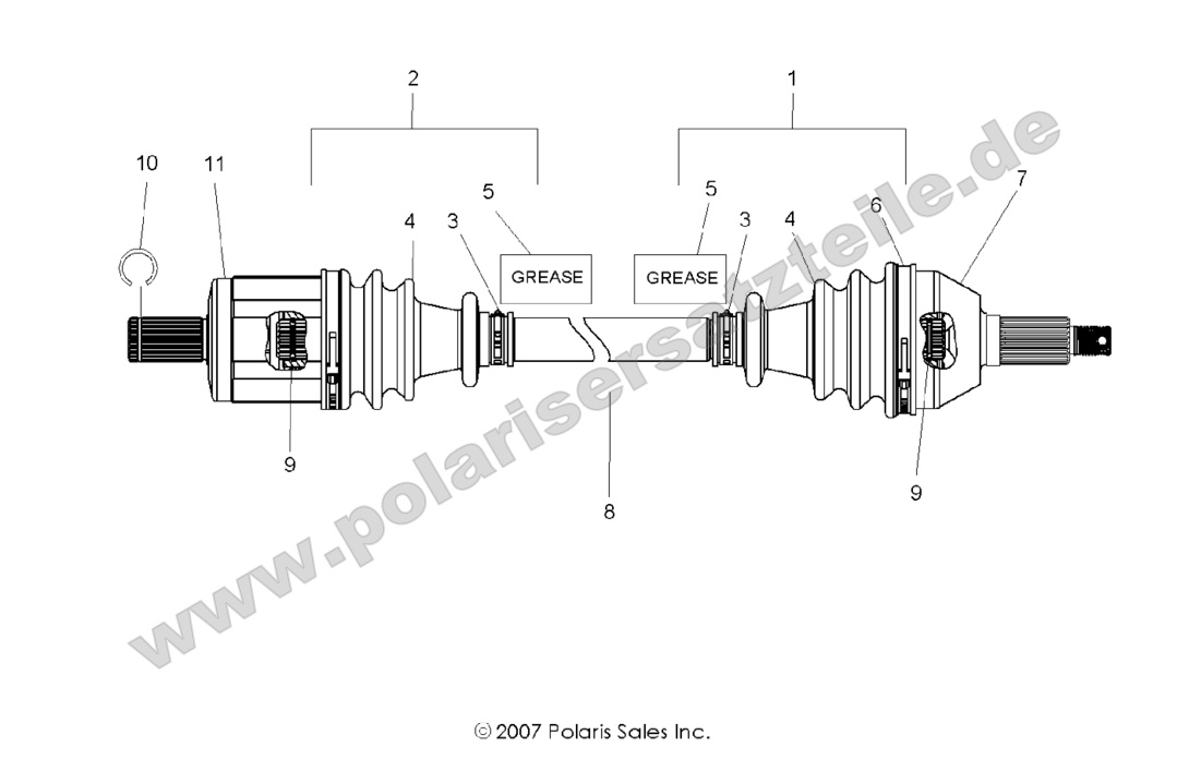DRIVE TRAIN, FRONT HALF SHAFT DRIVE TRAIN, FRONT HALF SHAFT