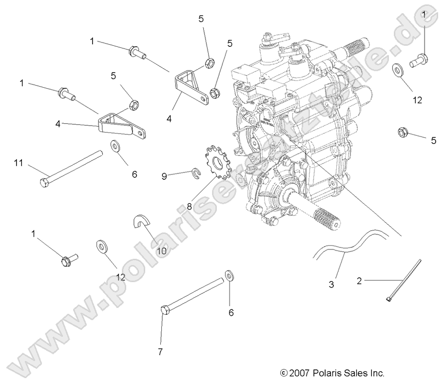 DRIVE TRAIN, MAIN GEARCASE MOUNTING
