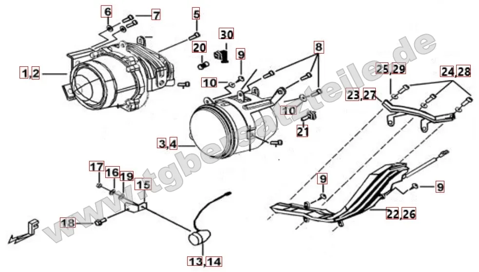 Scheinwerfer - Blinker vorne Scheinwerfer - Blinker vorne