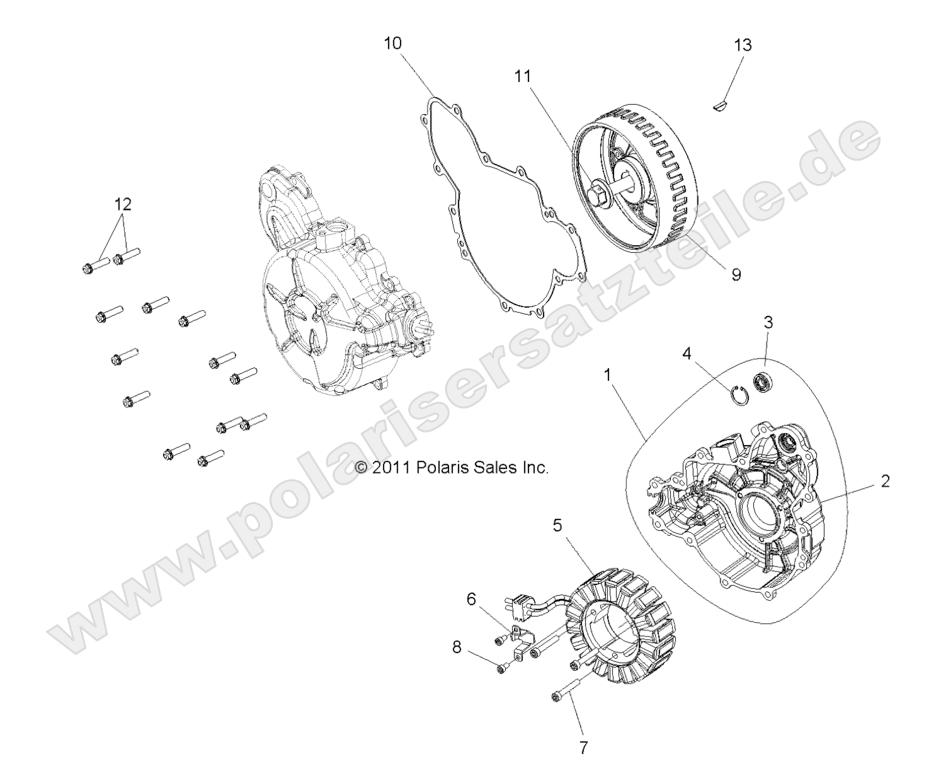 ENGINE, STATOR and COVER ENGINE, STATOR and COVER