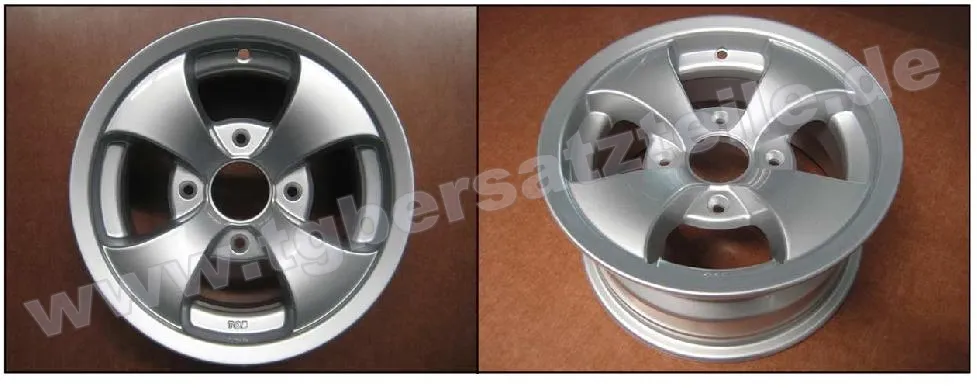 Alufelge vo. und hi. 12" silber Alufelge vo. und hi. 12" silber