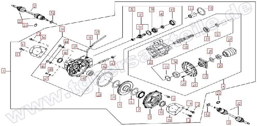 Differenzial hinten Differenzial hinten