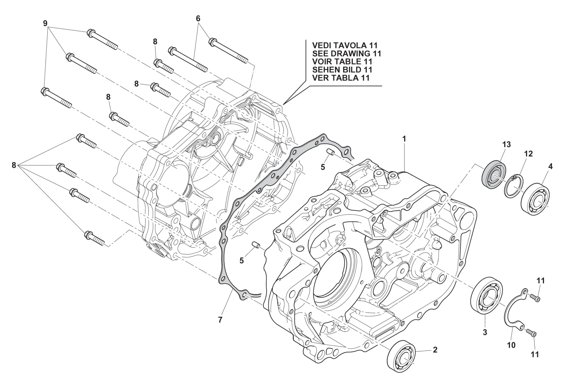 Motorgehäuse rechts