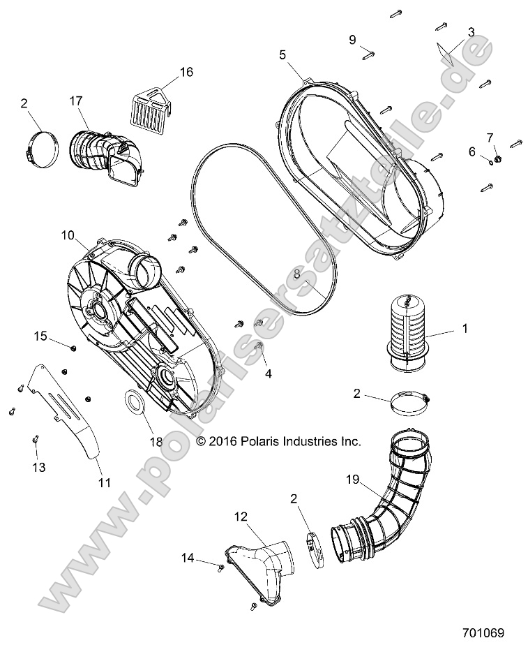 Drive Train, Clutch Cover and Ducting Drive Train, Clutch Cover and Ducting