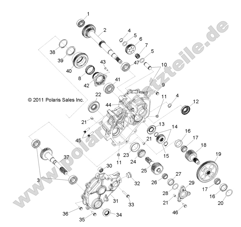 DRIVE TRAIN, MAIN GEARCASE INTERNALS 1 DRIVE TRAIN, MAIN GEARCASE INTERNALS 1
