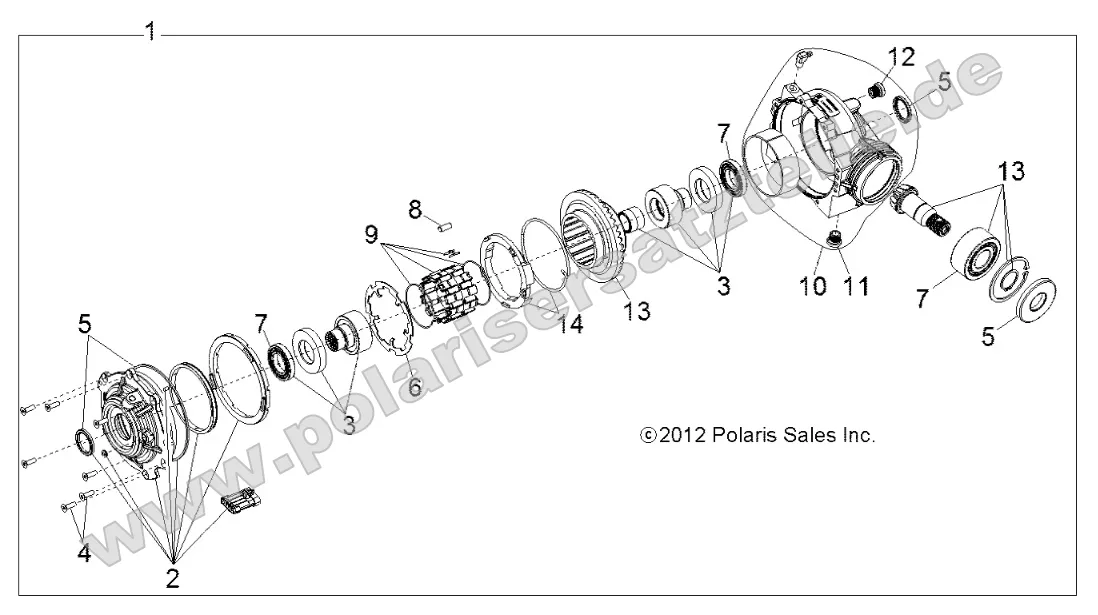 Drive Train, Front Gearcase (to 7/1/16)