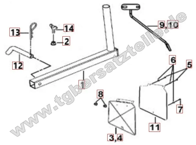 Schmutzfänger - Fahnenstangenhalterung