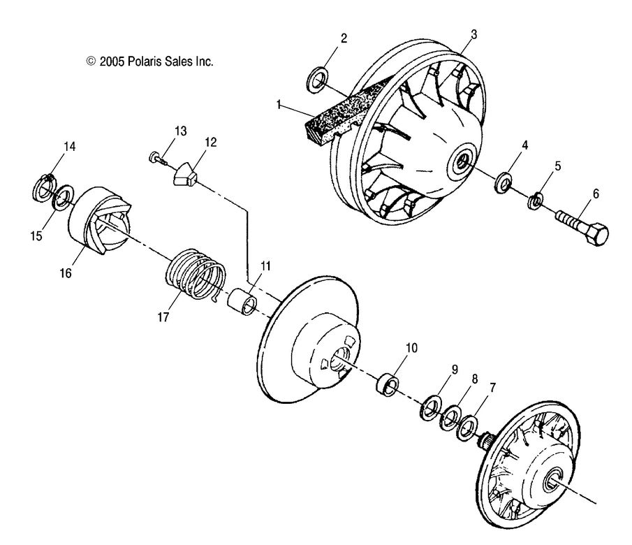 DRIVE TRAIN, SECONDARY CLUTCH