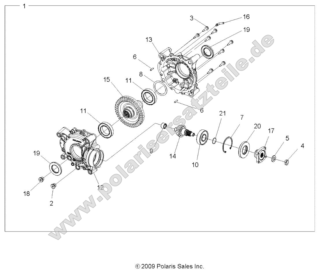 Drive Train, Rear Gearcase Internals Drive Train, Rear Gearcase Internals