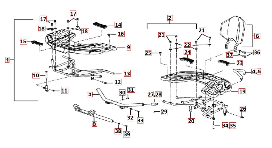 Gepäckträger hinten und vorne