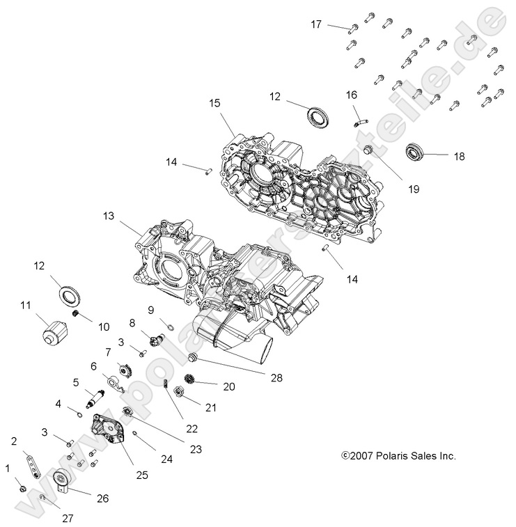 DRIVE TRAIN, MAIN GEARCASE DRIVE TRAIN, MAIN GEARCASE