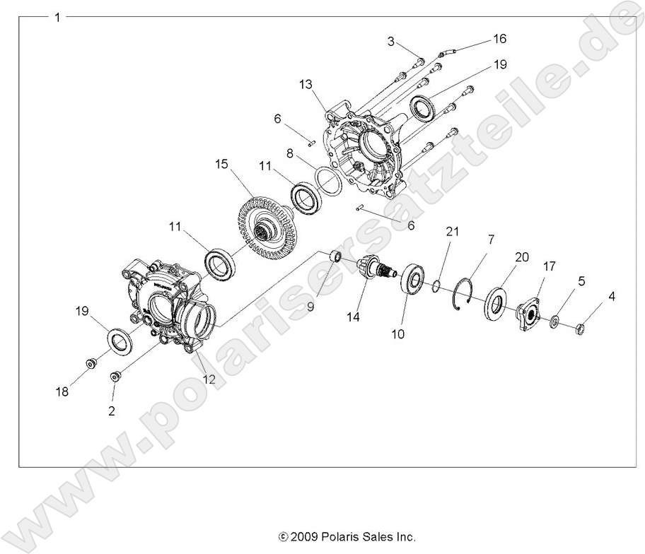 DRIVE TRAIN, REAR GEARCASE INTERNALS DRIVE TRAIN, REAR GEARCASE INTERNALS