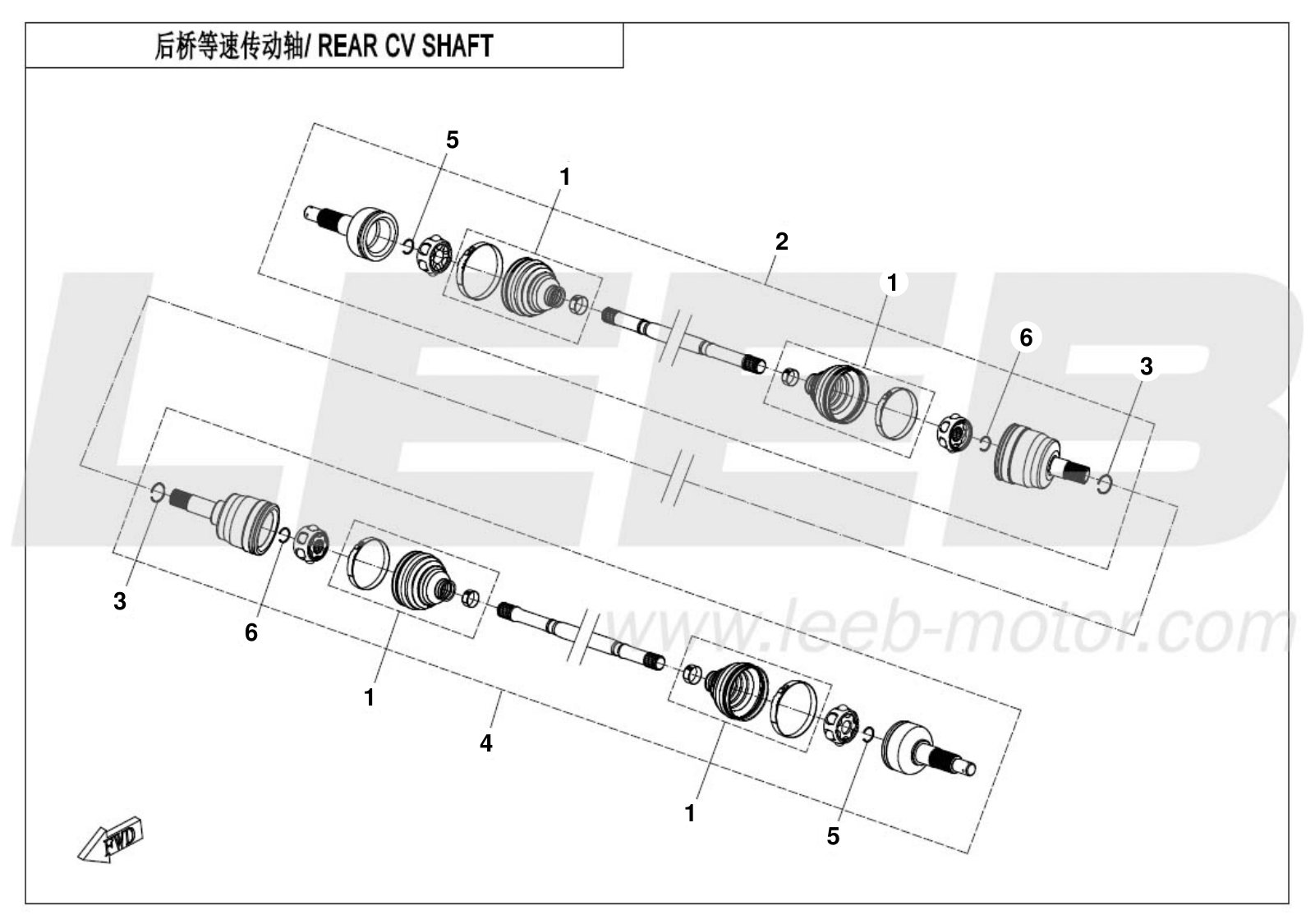 F28 REAR CV SHAFT