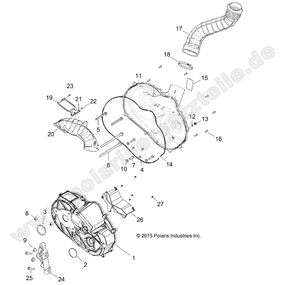DRIVE TRAIN, CLUTCH COVER AND DUCTING DRIVE TRAIN, CLUTCH COVER AND DUCTING