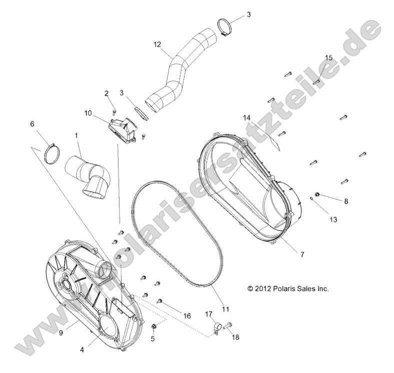 DRIVE TRAIN, CLUTCH COVER and DUCTING DRIVE TRAIN, CLUTCH COVER and DUCTING