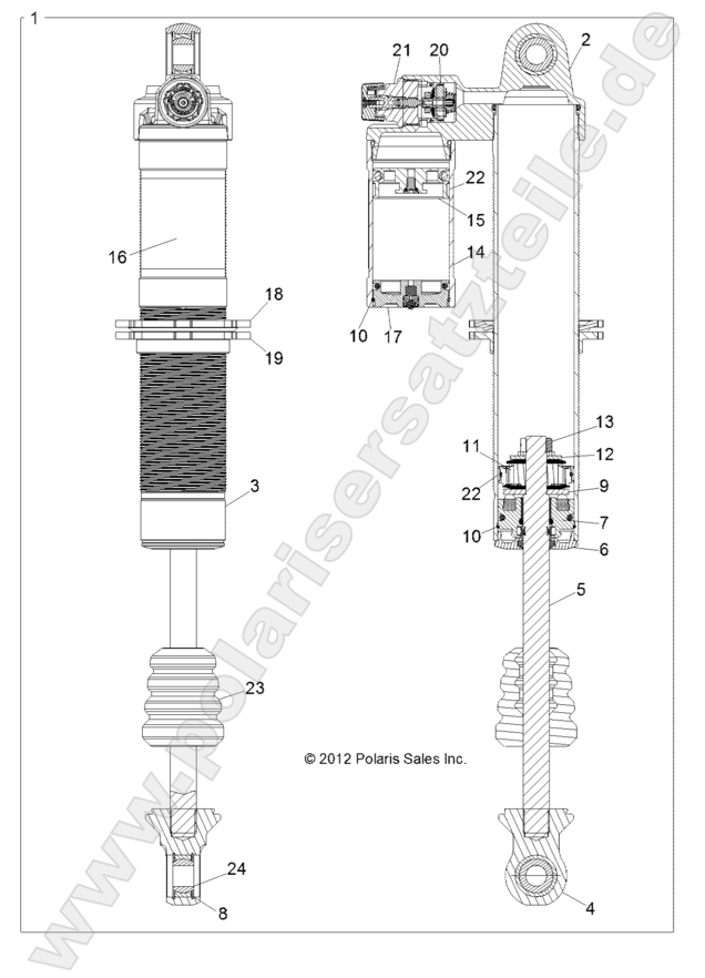 SUSPENSION, FRONT SHOCK SUSPENSION, FRONT SHOCK