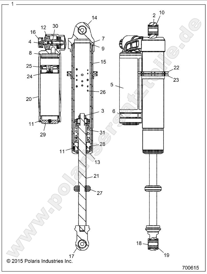 SUSPENSION, FRONT SHOCK SUSPENSION, FRONT SHOCK