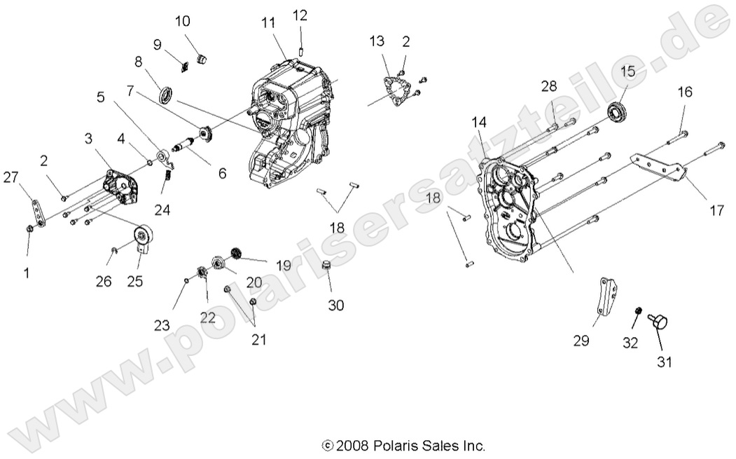 DRIVE TRAIN, MAIN GEARCASE DRIVE TRAIN, MAIN GEARCASE