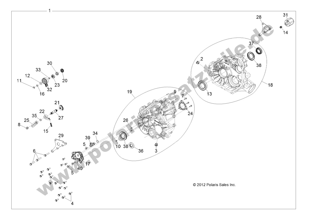 DRIVE TRAIN, MAIN GEARCASE DRIVE TRAIN, MAIN GEARCASE