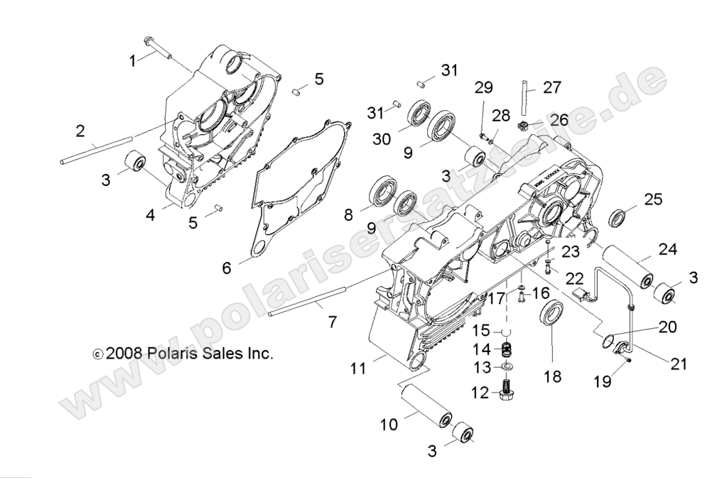 ENGINE, CRANKCASE ENGINE, CRANKCASE