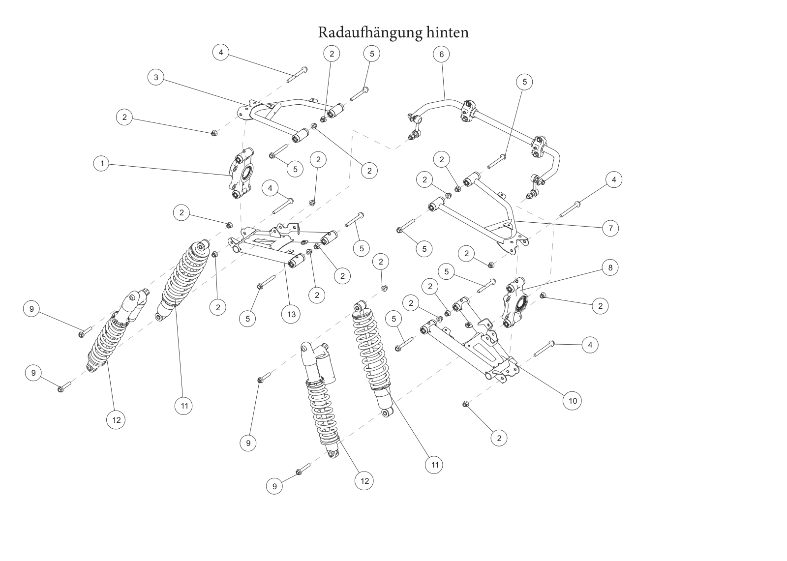 Radaufhängung hinten