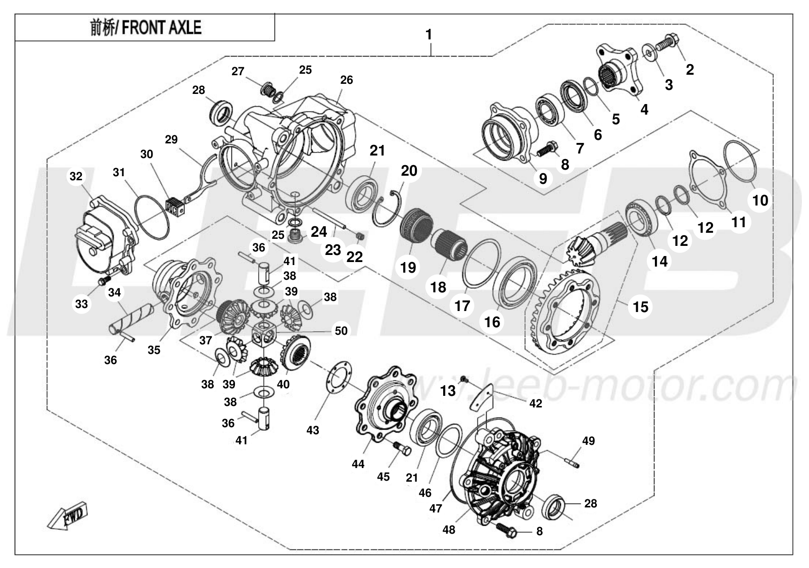 F31-V4 FRONT AXLE