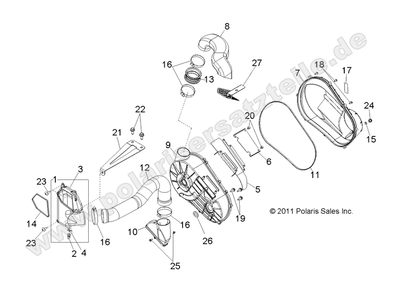 DRIVE TRAIN, CLUTCH COVER and DUCTING DRIVE TRAIN, CLUTCH COVER and DUCTING