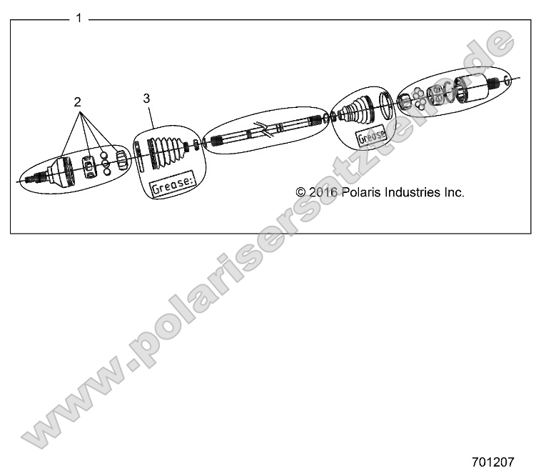Drive Train, Front Half Shaft (701207) Drive Train, Front Half Shaft (701207)