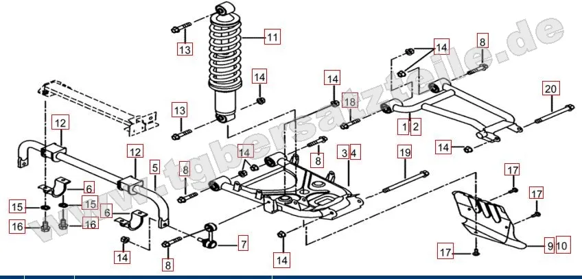 Federbein hinten Federbein hinten