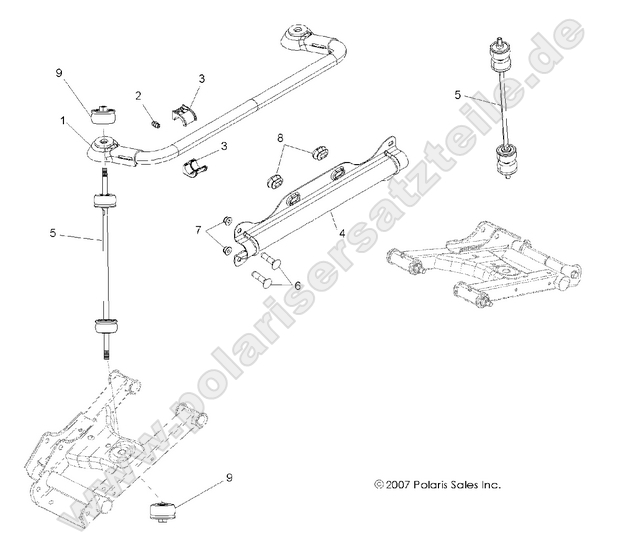 SUSPENSION, STABILIZER BAR, REAR SUSPENSION, STABILIZER BAR, REAR