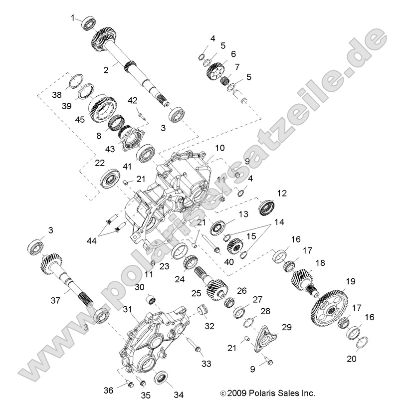 DRIVE TRAIN, MAIN GEARCASE INTERNAL COMPONENTS 1 (Built 5/17/10 and After)