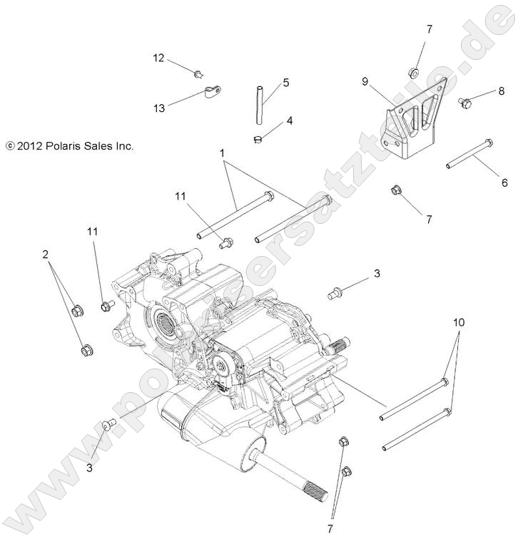 DRIVE TRAIN, MAIN GEARCASE MOUNTING DRIVE TRAIN, MAIN GEARCASE MOUNTING
