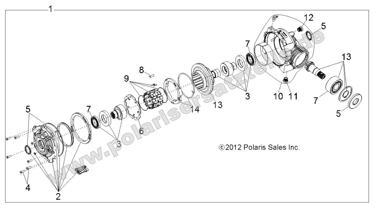 Drive Train, Front Gearcase Internals (49RGRTRANSINTL13900XP) Drive Train, Front Gearcase Internals (49RGRTRANSINTL13900XP)