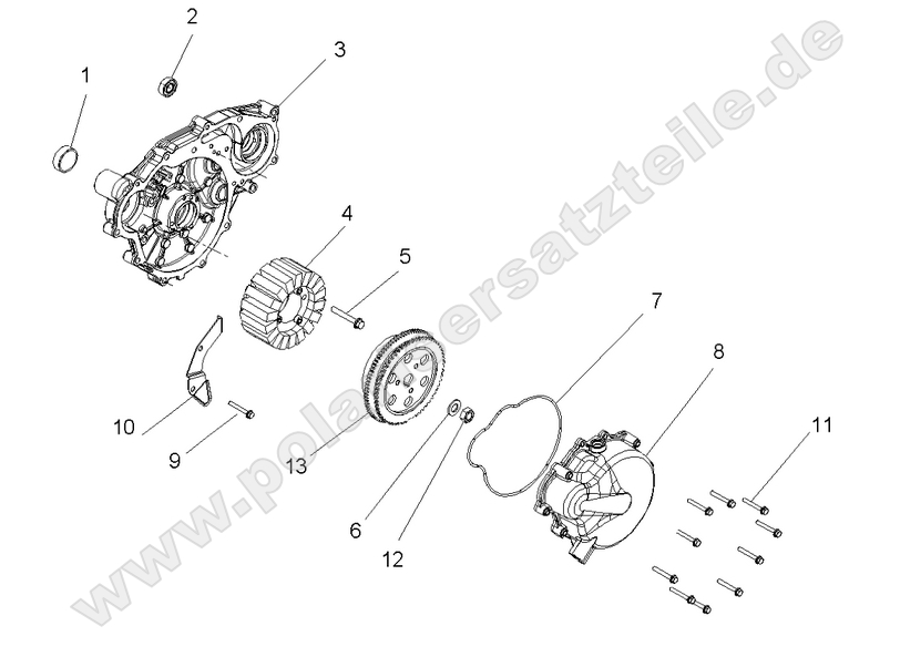 ENGINE, STATOR and FLYWHEEL ENGINE, STATOR and FLYWHEEL
